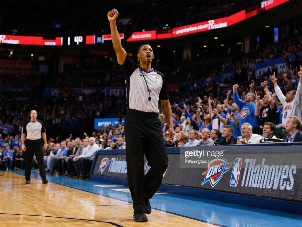 雷霆主场球迷不满G2主裁福斯特,介绍时嘘声四起 雷霆主场球迷不满G2主裁福斯特,介绍时嘘声四起